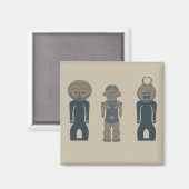 アフリカ抽象芸術ポートレートデザインアフロアート マグネット (正面/裏面)