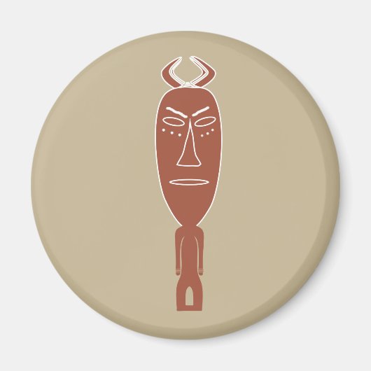 アフリカ抽象芸術ポートレート マグネット (正面)