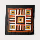 アフリカ抽象芸術幾何学模様 タペストリー (正面)