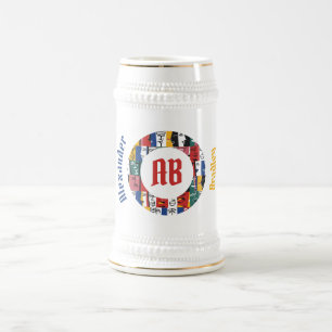 アフリカ抽象芸術顔シュタイン ビールジョッキ