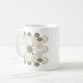 アフリカ抽象芸術飾の幾何パターン コーヒーマグカップ (正面左)