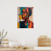 アフリカ抽象芸術 ポスター (キッチン)