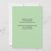 アフリカ抽象芸術 戦う女の子の誕生日 招待状 (裏面)