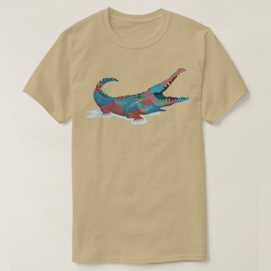 アフリカ捕食動物園飼育員ワニ Tシャツ (デザイン正面)