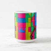 アフリカ数々ののケンテピンクブラックレディデザイン モーフィングマグカップ (中央)