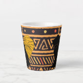 アフリカ数々のプリントマグ カフェラテマグ (正面)