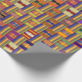 アフリカ数々の色ステンドグラスKente K45 ラッピングペーパー (角)