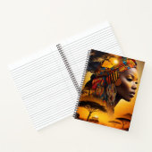 アフリカ文化とボーのシンボルのヘッドラップ ノートブック (内部)