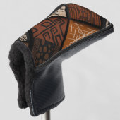 アフリカ文化の対角線上のデザイン ゴルフヘッドカバー (3/4 正面)