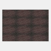 アフリカ文化の白黒 ラッピングペーパーシート (正面2)