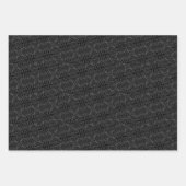 アフリカ文化の白黒 ラッピングペーパーシート (正面)