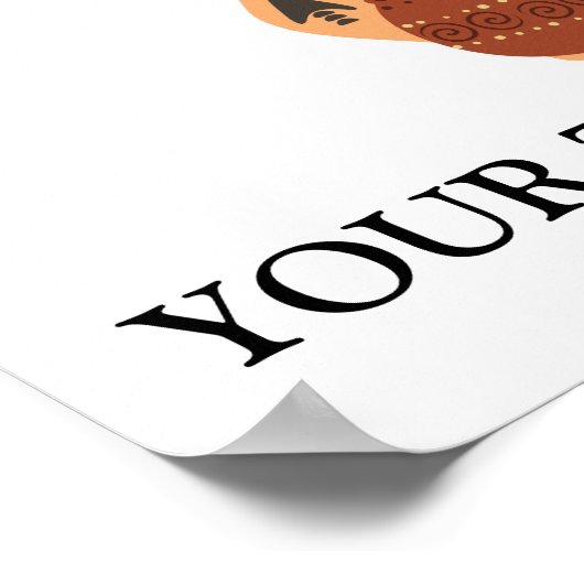 アフリカ文化伝統を持つアフリカの地図 ポスター (角)