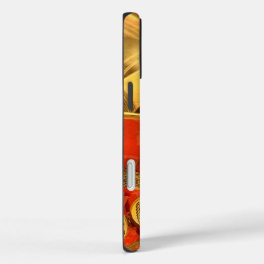 アフリカ文化芸術:リッチゴールデンレッドデザイン Case-Mate iPhoneケース (裏面 / 右)