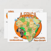 アフリカ新アフリカ母国一愛… ポストカード (正面/裏面)