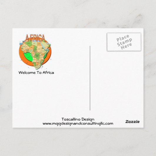 アフリカ新アフリカ母国一愛… ポストカード (裏面)