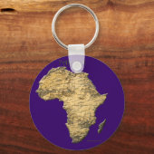 アフリカ旅行収集地図 キーホルダー (正面)