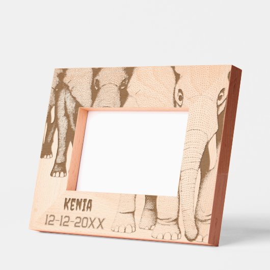 アフリカ旅行記憶 レーザー彫刻フレーム (左)