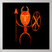 アフリカ族戦士 ポスター (正面)