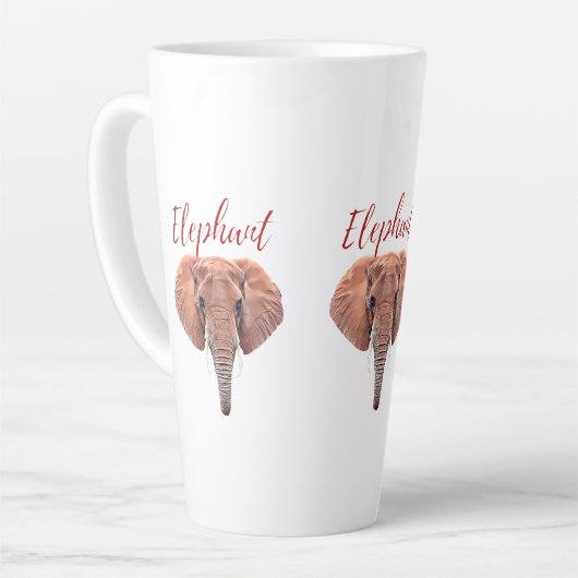 アフリカ最高のの森の象のTシャツがPを投げる カフェラテマグ (左アングル)