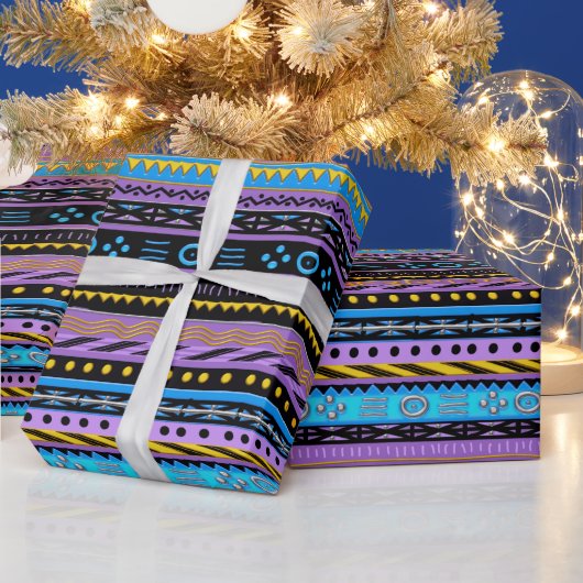 アフリカ柄の包み紙 ラッピングペーパー (クリスマス)