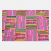 アフリカ柄ギフト包装紙 ラッピングペーパーシート (正面)