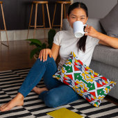 アフリカ様式オーナメントアフリカ文化 クッション