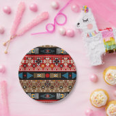 アフリカ模様、東洋模様装飾用クッション ペーパープレート (パーティー)