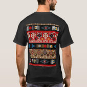 アフリカ模様、東洋模様装飾用クッション Tシャツ (裏面)