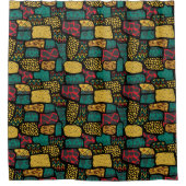 アフリカ民族シャワーカーテン シャワーカーテン (正面)