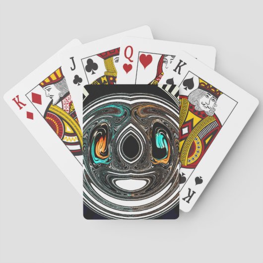 アフリカ民族ドゥードルゼブラテクスチャード芸術プリント トランプ (裏面)