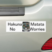 アフリカ民族ドゥードルゼブラテクスチャード芸術プリント バンパーステッカー (車上)