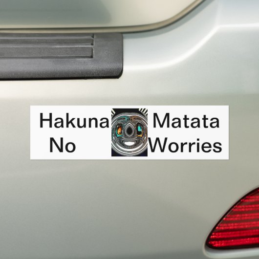 アフリカ民族ドゥードルゼブラテクスチャード芸術プリント バンパーステッカー (車上)