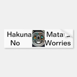 アフリカ民族ドゥードルゼブラテクスチャード芸術プリント バンパーステッカー