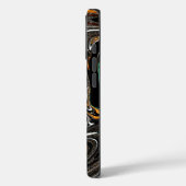 アフリカ民族ドゥードルゼブラテクスチャード芸術プリント Case-Mate iPhoneケース (裏面 / 左)