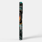 アフリカ民族ドゥードルゼブラテクスチャード芸術プリント Case-Mate iPhoneケース (裏面 / 右)