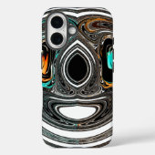 アフリカ民族ドゥードルゼブラテクスチャード芸術プリント Case-Mate iPhoneケース (裏面)