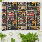 アフリカ民族伝統的オーナメント、部族パター キッチンタオル (折り畳み)