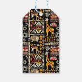 アフリカ民族伝統的オーナメント、部族パター ギフトタグ (裏面)