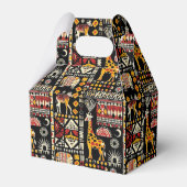 アフリカ民族伝統的オーナメント、部族パター フェイバーボックス (裏面サイド)