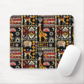 アフリカ民族伝統的オーナメント、部族パター マウスパッド (マウス)