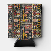 アフリカ民族伝統的オーナメント、部族パター 缶クーラー (正面)