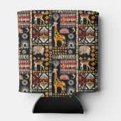 アフリカ民族伝統的オーナメント、部族パター 缶クーラー (裏面)