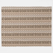 アフリカ民族手描き模様フリースブランケット フリースブランケット (正面(横))