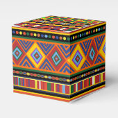 アフリカ民族美術パターン フェイバーボックス (正面サイド)