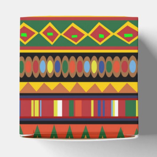 アフリカ民族美術パターン フェイバーボックス (上部)