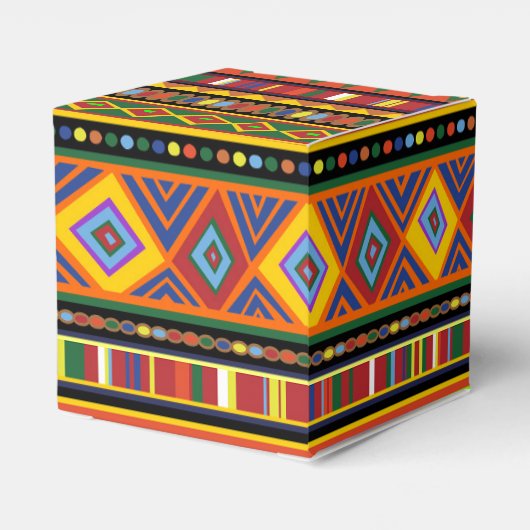 アフリカ民族美術パターン フェイバーボックス (裏面サイド)