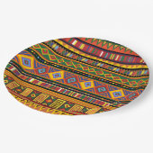 アフリカ民族美術パターン ペーパープレート (アングル)