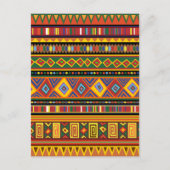 アフリカ民族美術パターン ポストカード (正面)