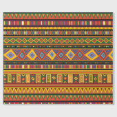 アフリカ民族美術パターン ラッピングペーパー (フラット)