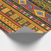 アフリカ民族美術パターン ラッピングペーパー (角)